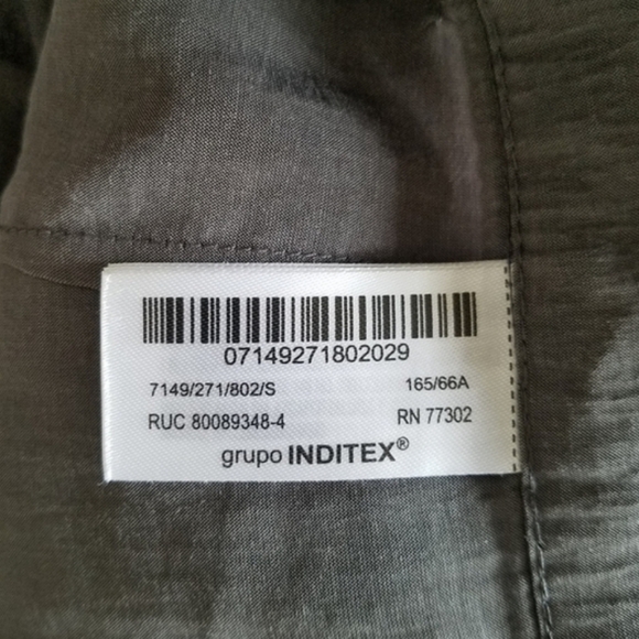 Zara Indetex High Waisted Ultra Wide Leg Pleated Grey Palazzo Pants Size Small - Picture 12 of 12